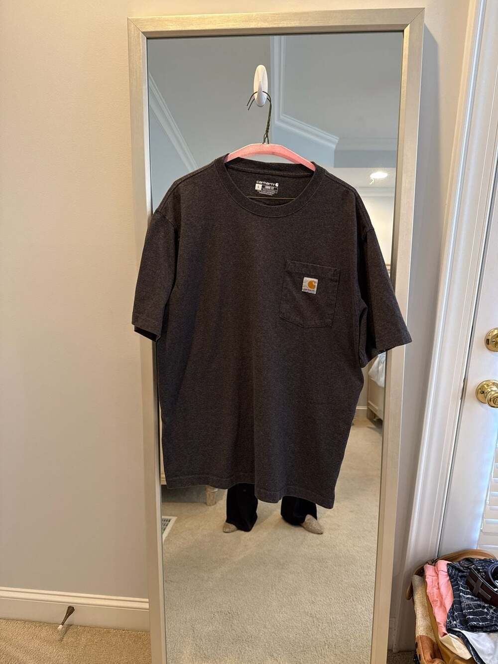 Carhartt K87 Loose Fit Heavyweight Short-Sleeve Pocket T-Shirt Carbon Heather L